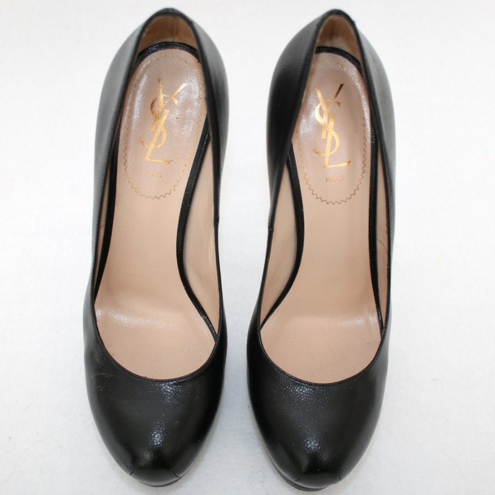 YSL Yves Saint Laurent Black Tribtoo 105 Pumps Sz 39 - Picture 11 of 15